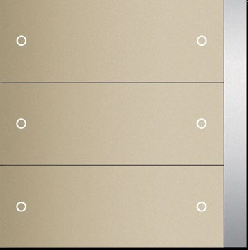 ABB PEONIA עם 3/6 לחצנים בגימור זהב שמפניה מט