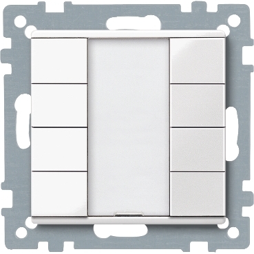 Schneider Electric System M עם 8 לחצנים, לבן פולארי
